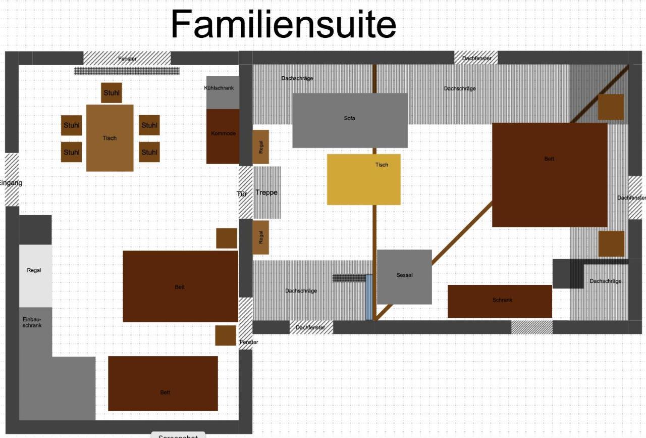 Familiensuite, Zwei Zimmer, Mitbenutzung Von Kuche Und Bad Rott Bagian luar foto